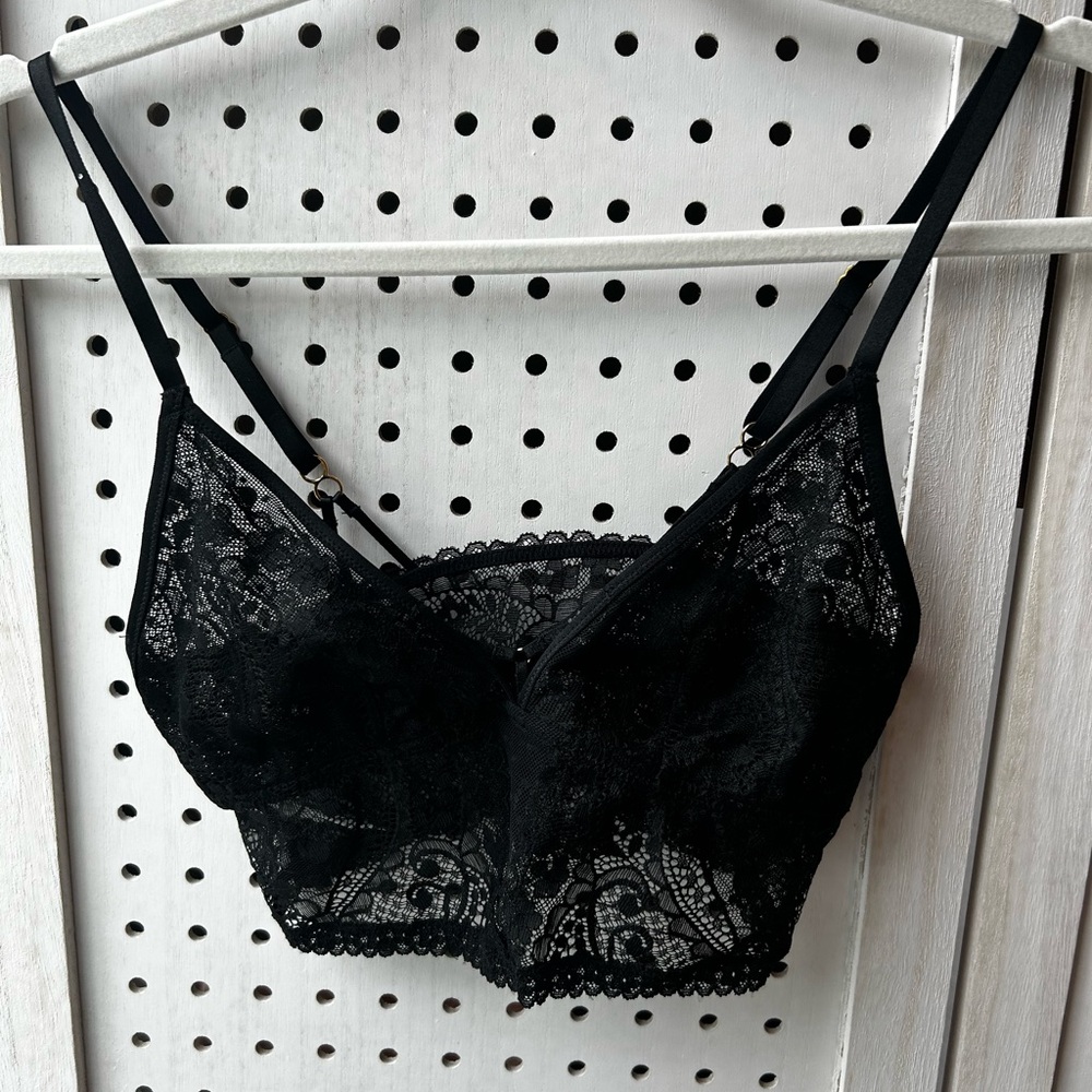 Aerie Lace Bralette – Black, XS